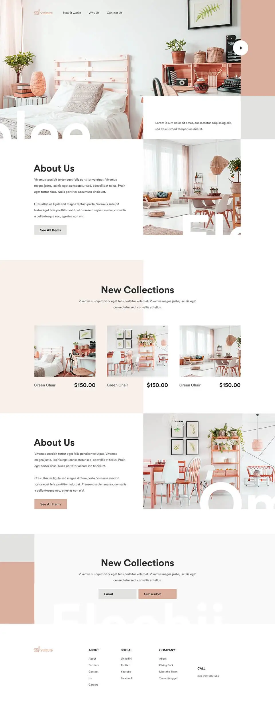 Full page design of Home decor store
