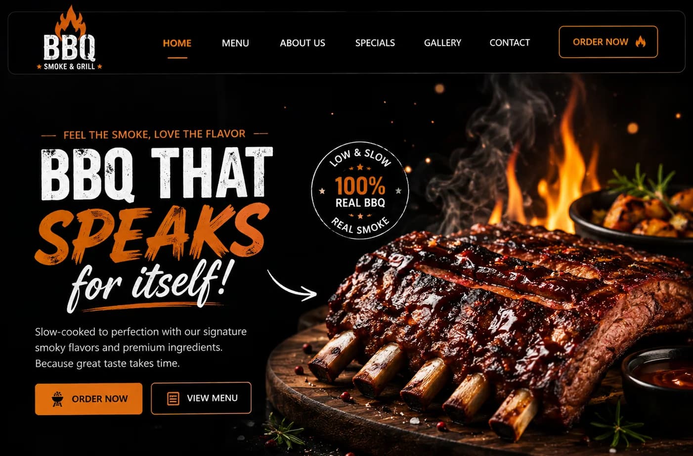 BBQ Smoke & Grill website by Draxz