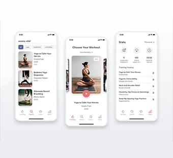 Yoga and fitness app, mobile app ui/ux by Draxz