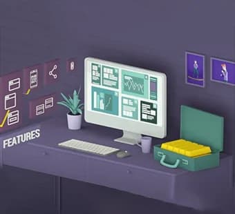 Workspace features scene, video animation by Draxz